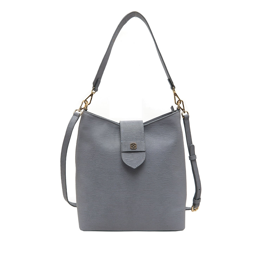 Luny Gri Kadın Deri Omuz Askılı Çanta