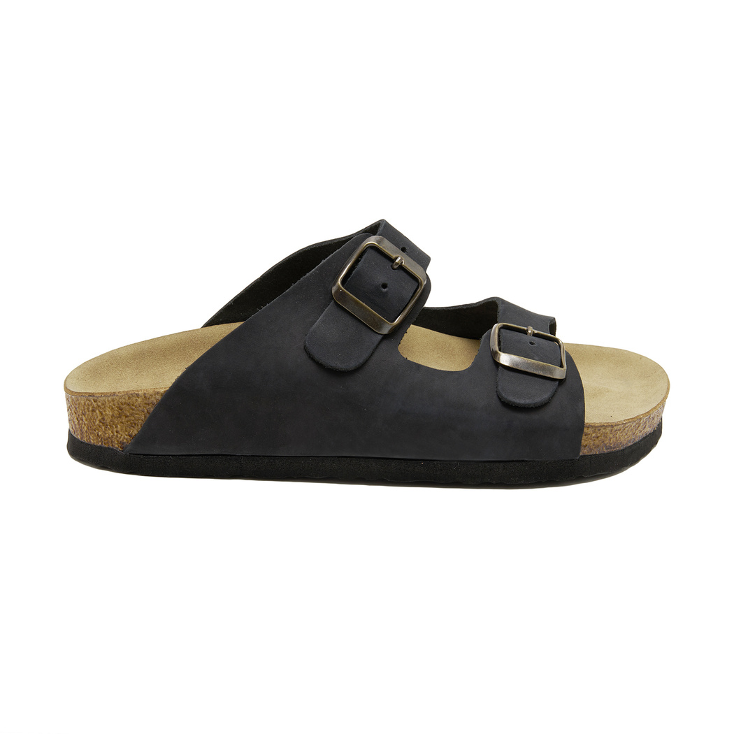 Majori Siyah Kadın Nubuk Terlik