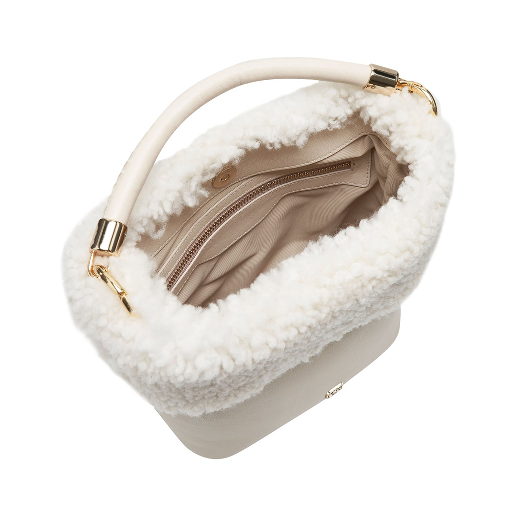 Mandy Krem Kadın Deri El Çantası