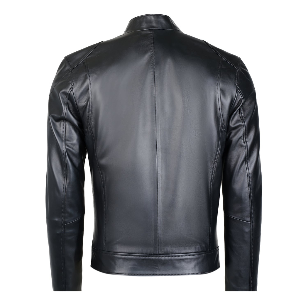 Manlio Siyah Erkek Deri Mont