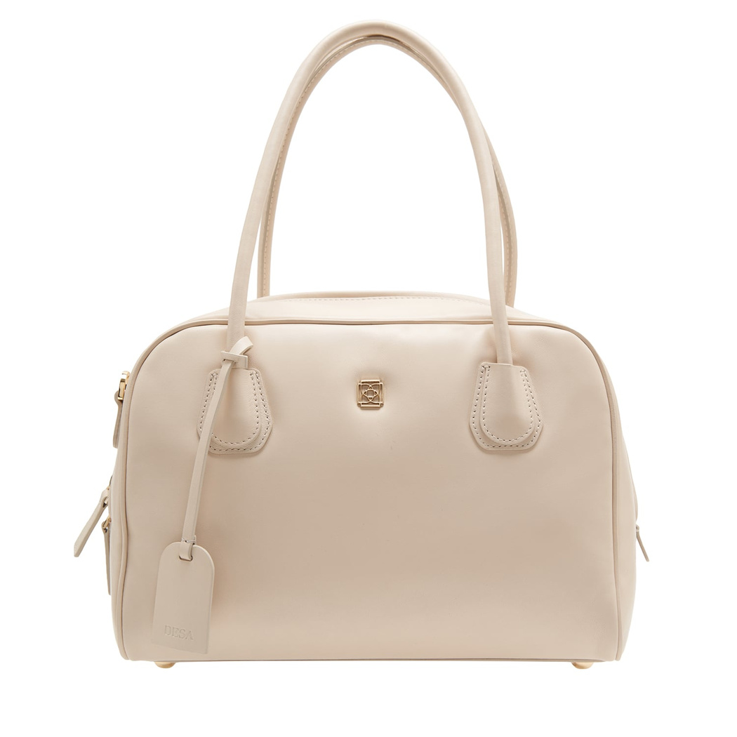 Manly Krem Kadın Deri Omuz Çantası