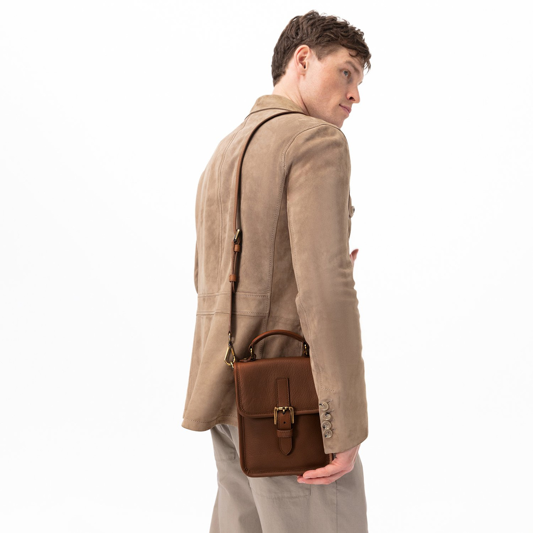 Marcel Kahve Erkek Vintage Deri Postacı Çantası