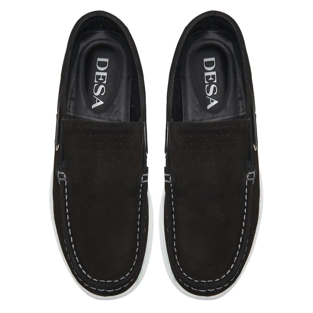 Mare Siyah Erkek Deri Loafer