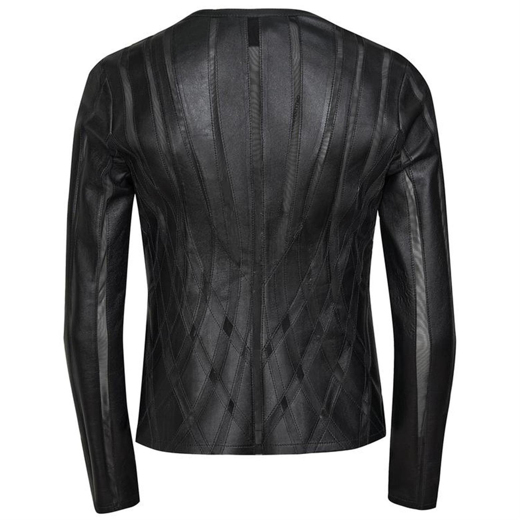 Marita Kadın Dairesel Panelli Deri Ceket