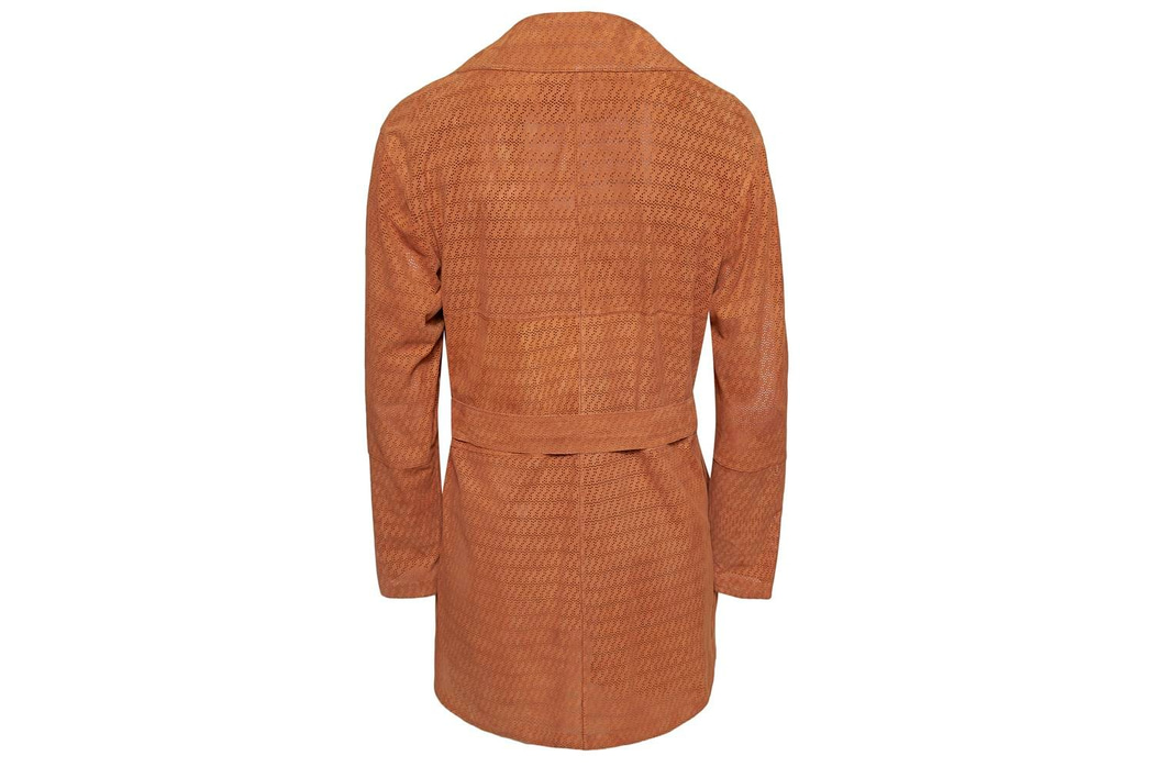 Marita Kadın Süet Perfore Trençkot