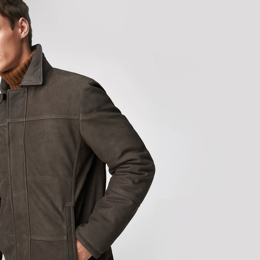 Marlon Erkek Çift Taraflı Deri Mont