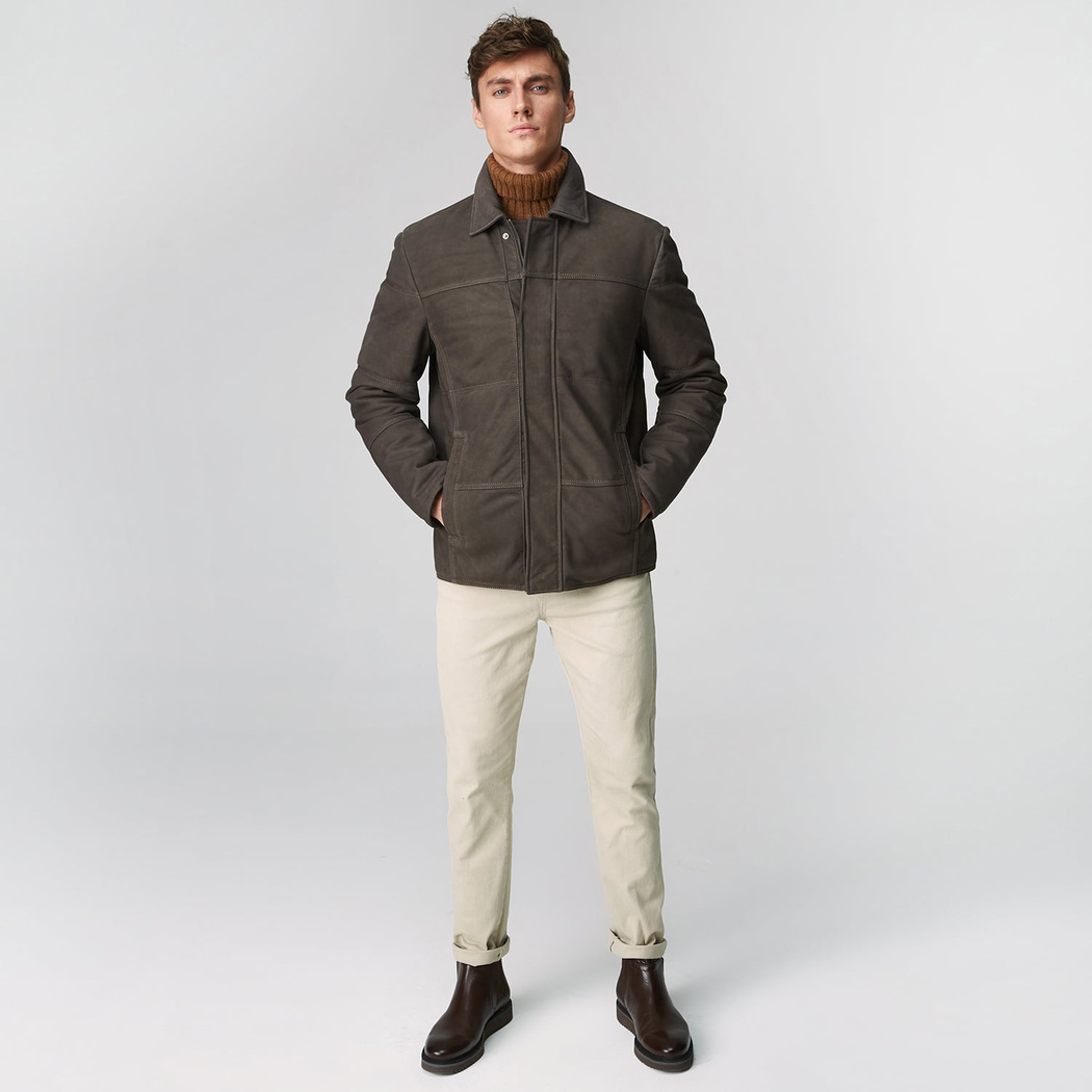 Marlon Erkek Çift Taraflı Deri Mont