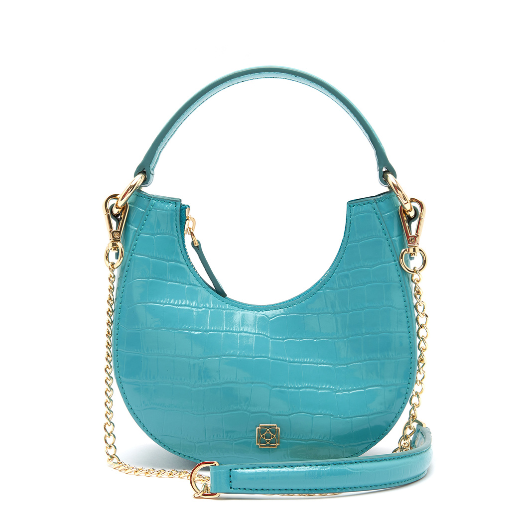 Marvel Turkuaz Kadın Deri El Çantası 