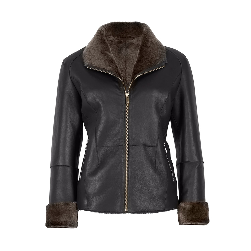 Matia Kahve Kadın Kürk Ceket