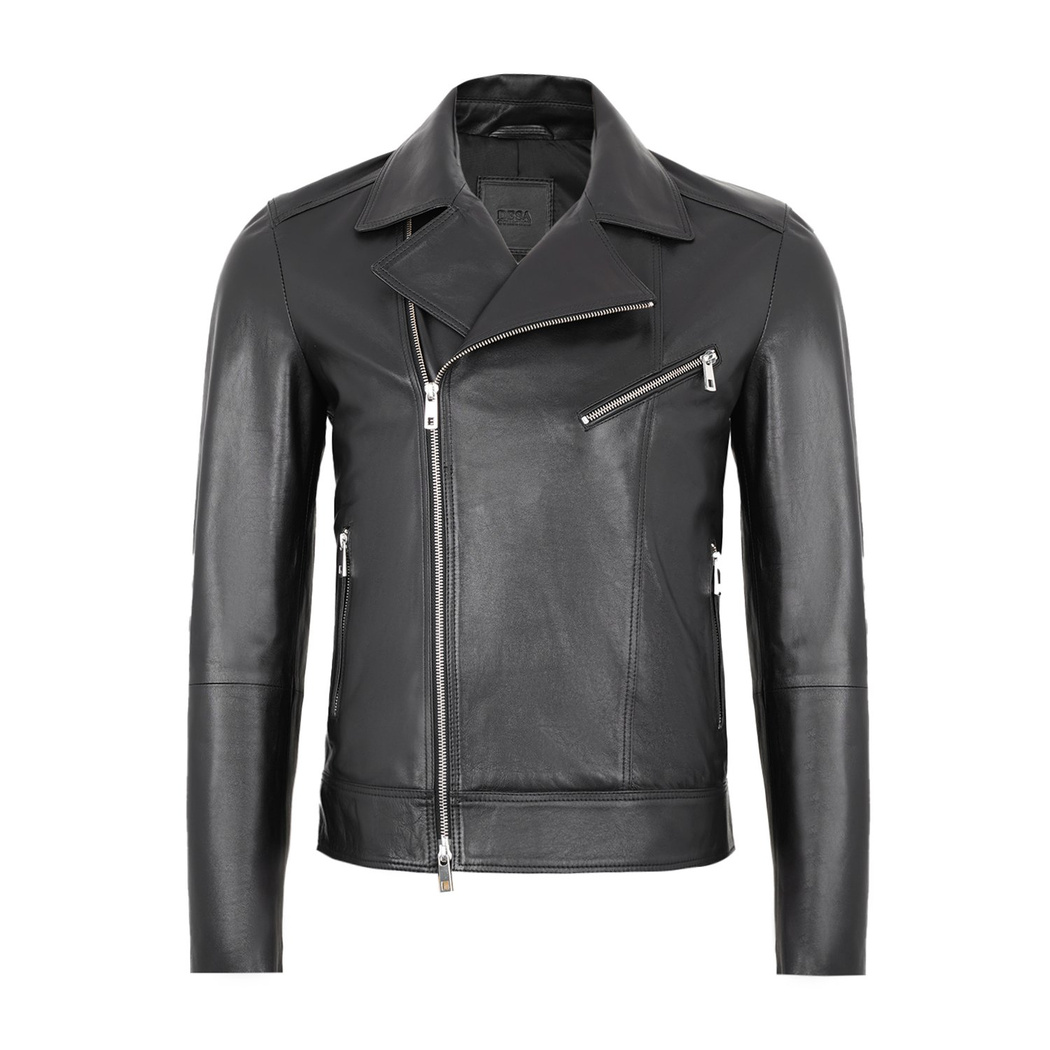 Matthew Siyah Erkek Deri Ceket