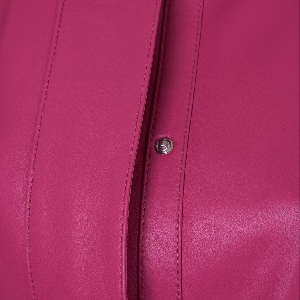 Maura Pembe Kadın Deri Ceket