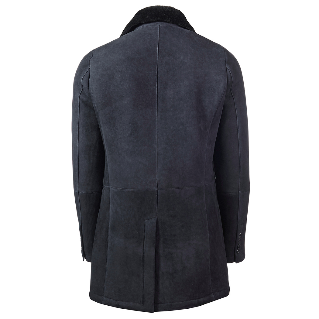 Mavi Diocleziano Erkek Kürk Kaban