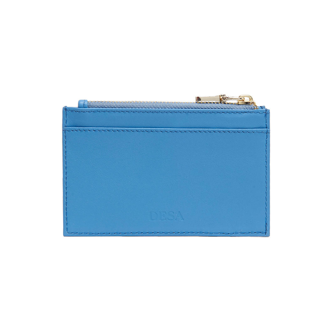 Mavi Fermuarlı Deri Kartlık