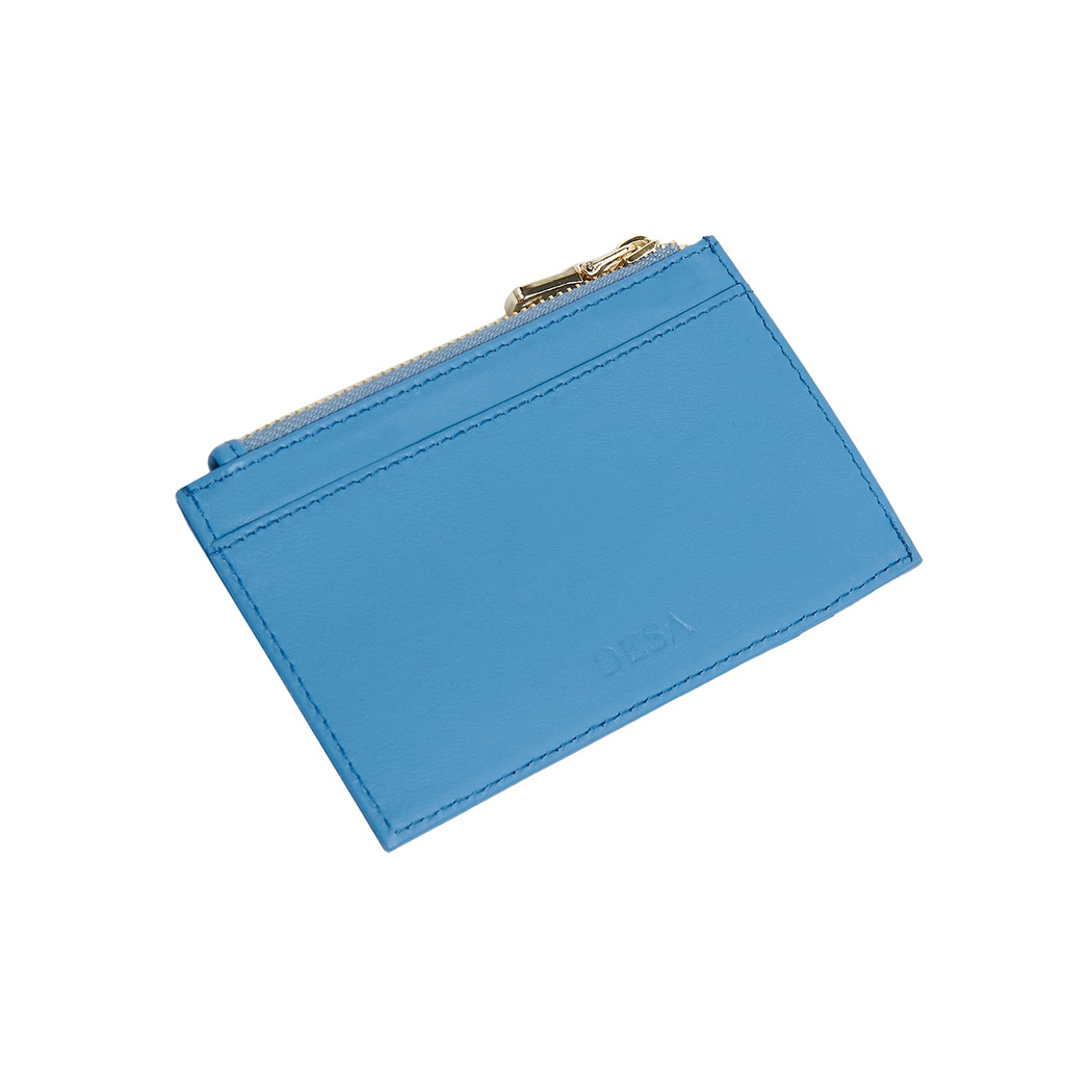 Mavi Fermuarlı Deri Kartlık