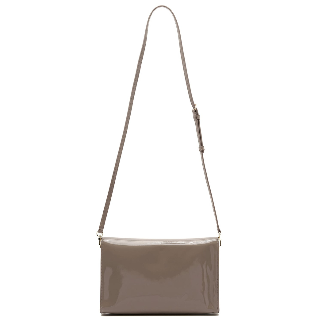 Maxima Bej Kadın Rugan Deri Clutch 