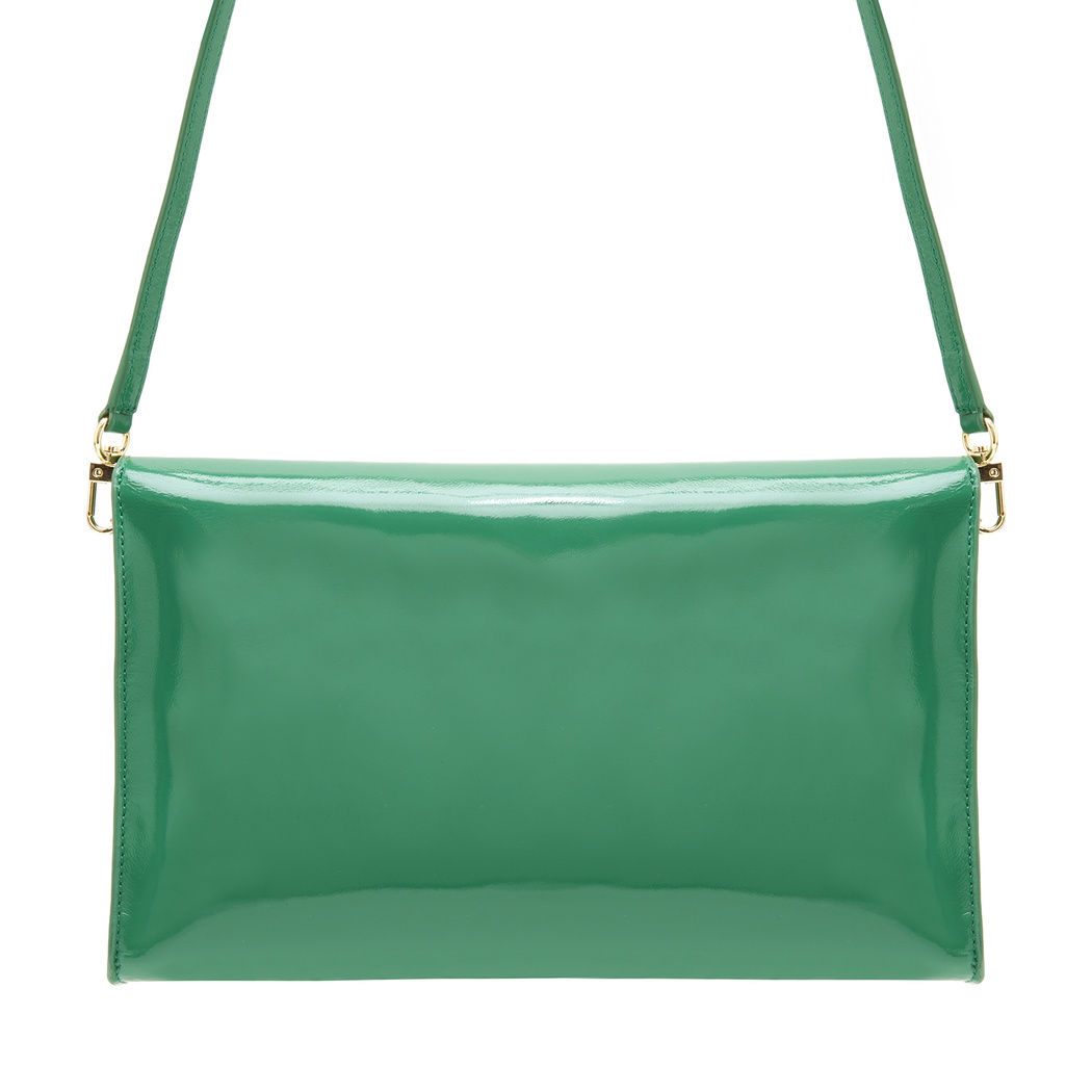 Maxima Yeşil Kadın Rugan Deri Clutch 