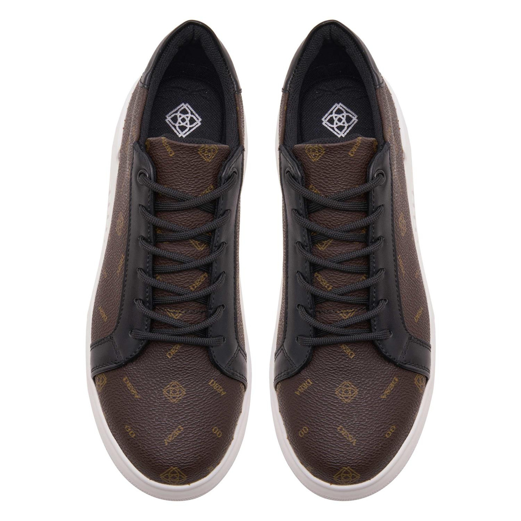 Mellas Siyah Kadın Monogram Spor Ayakkabı