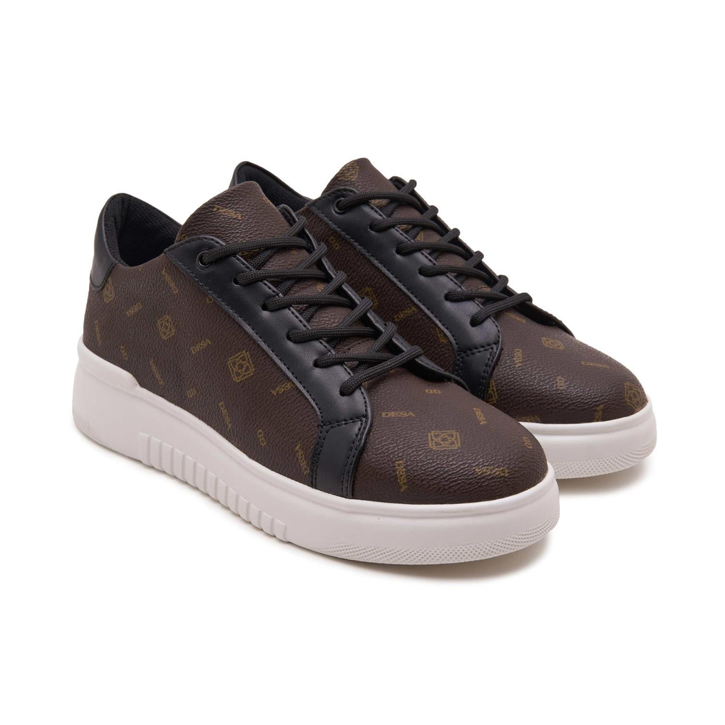 Mellas Siyah Kadın Monogram Spor Ayakkabı