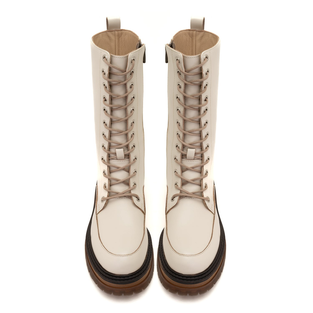 Melosa Ekru Kadın Deri Postal Bot