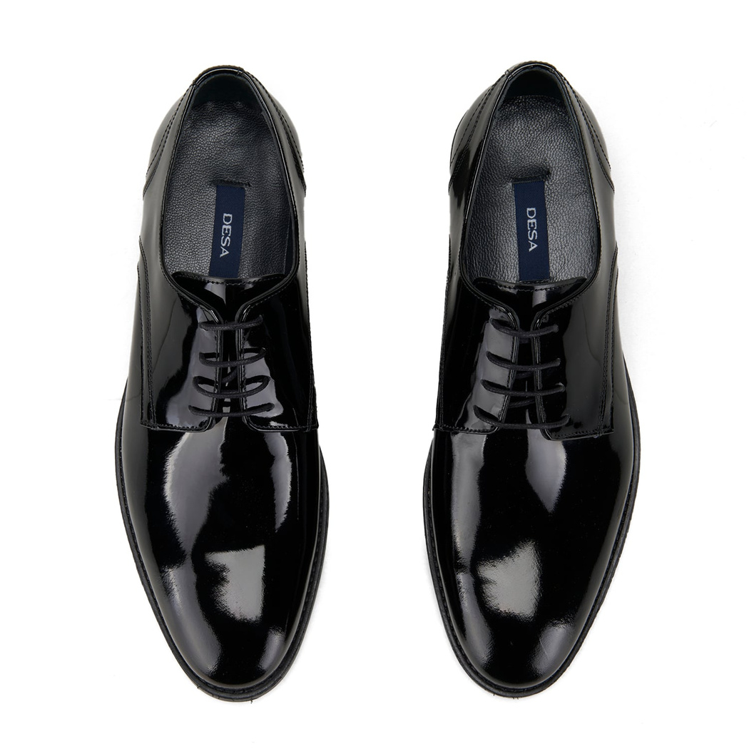 Merlin Siyah Erkek Klasik Rugan Deri Ayakkabı