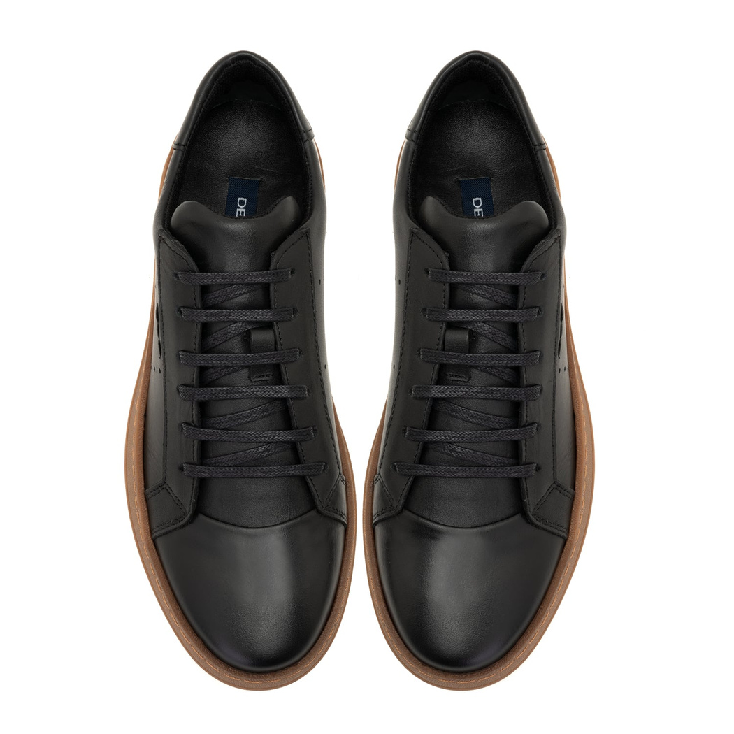 Mirela Siyah Erkek Deri Spor Ayakkabı