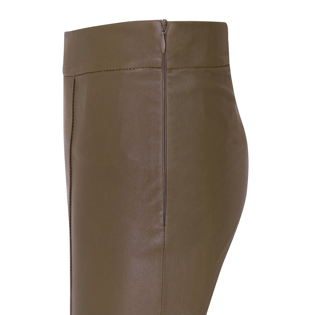 Molly Yeşil Kadın Deri Pantolon