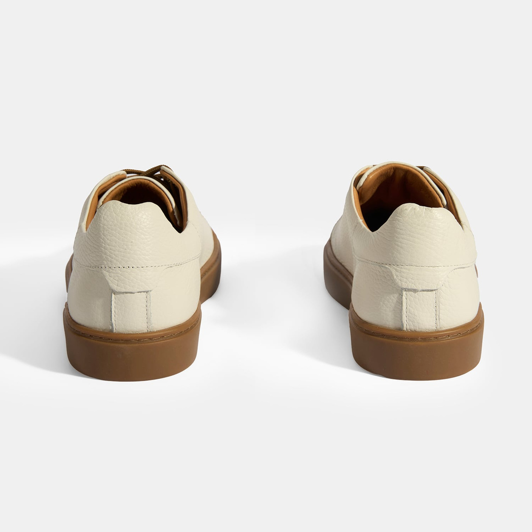 Monikar Bej Erkek Deri Bağcıklı Günlük Ayakkabı