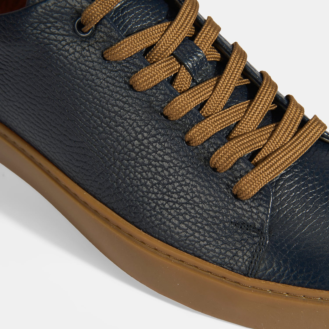 Monikar Lacivert Erkek Deri Bağcıklı Günlük Ayakkabı