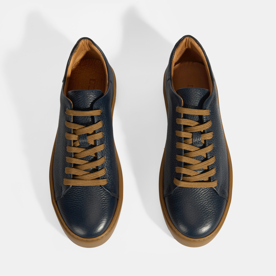 Monikar Lacivert Erkek Deri Bağcıklı Günlük Ayakkabı