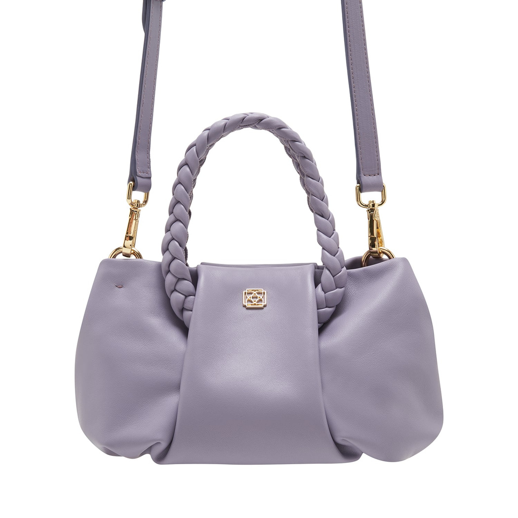 Mor Anemone Kadın Deri Omuz Askılı Çanta