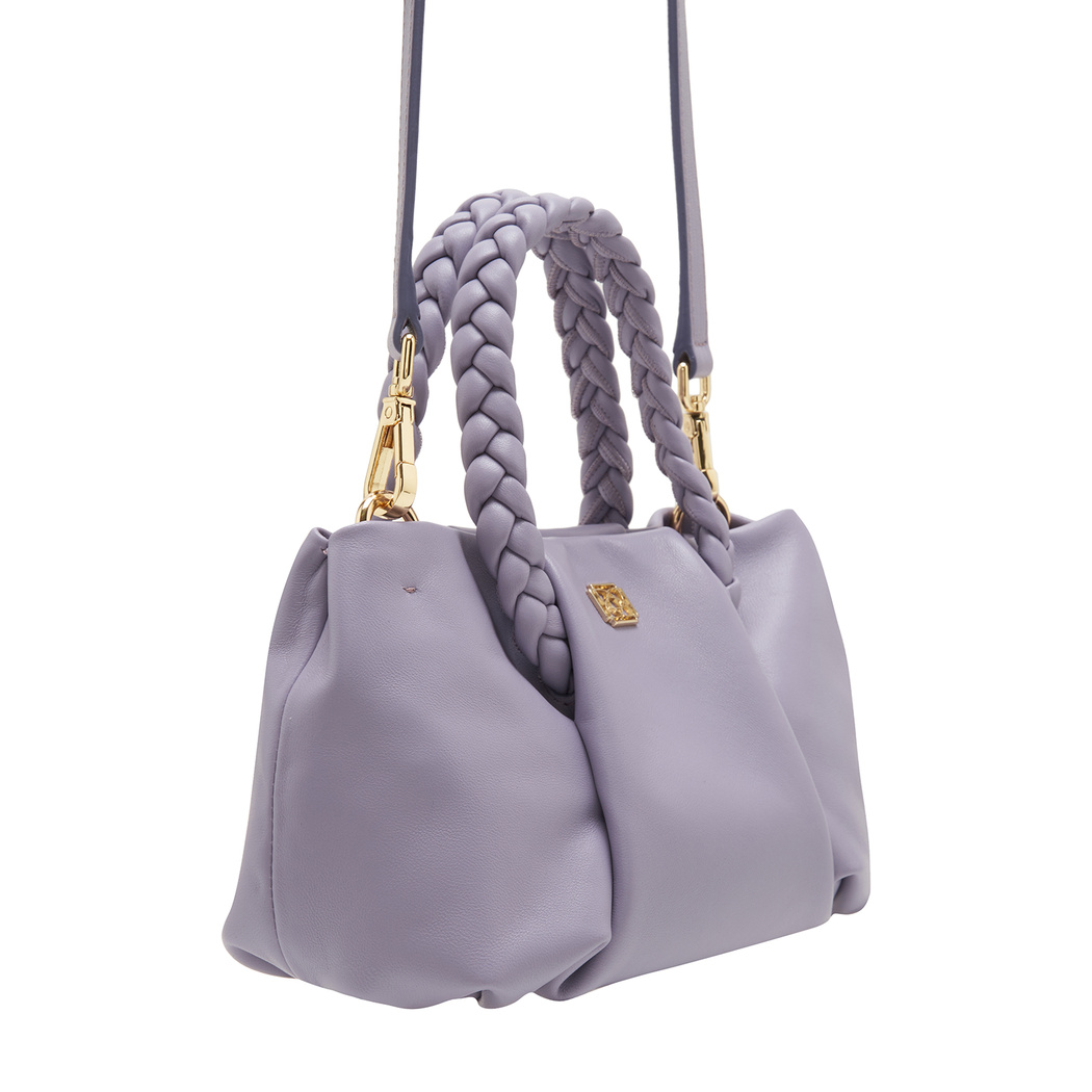 Mor Anemone Kadın Deri Omuz Askılı Çanta