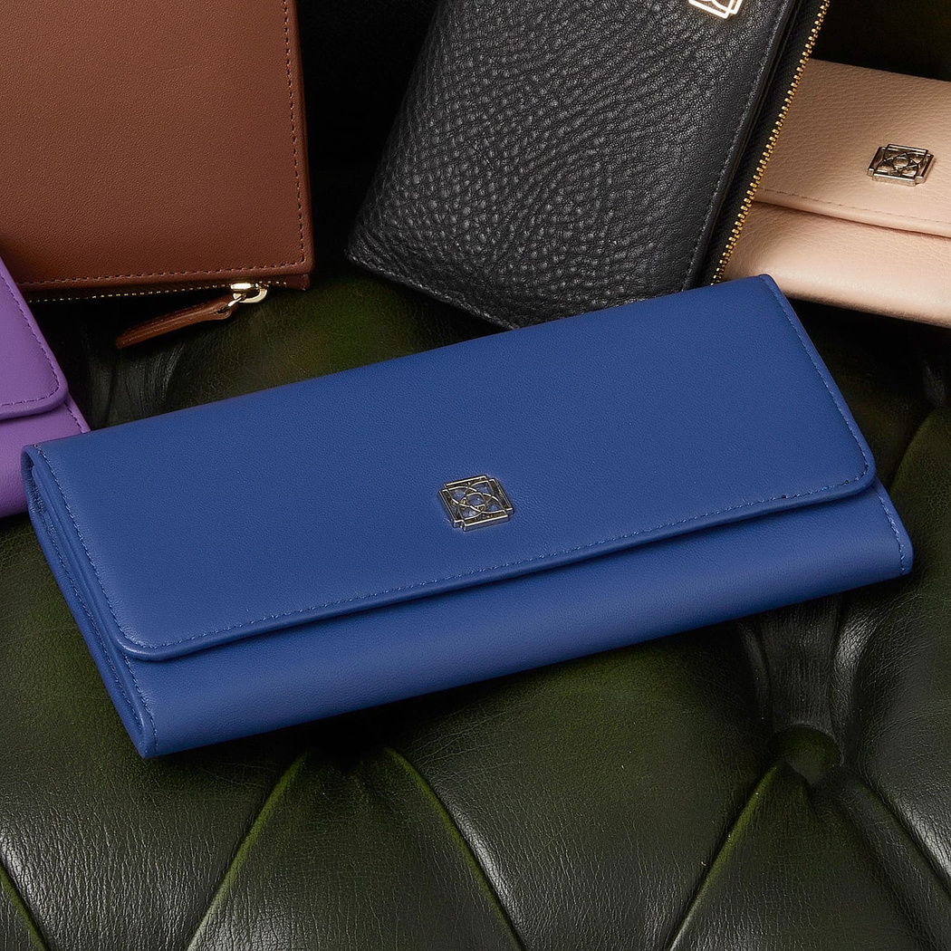 Mor Belle Kapaklı Kadın Deri Cüzdan