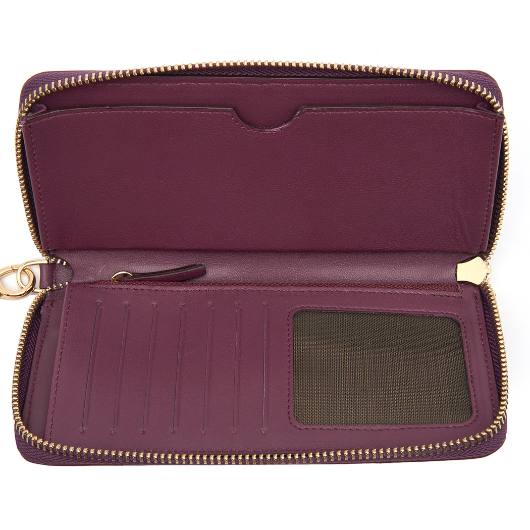 Mor Kadın Deri Cüzdan