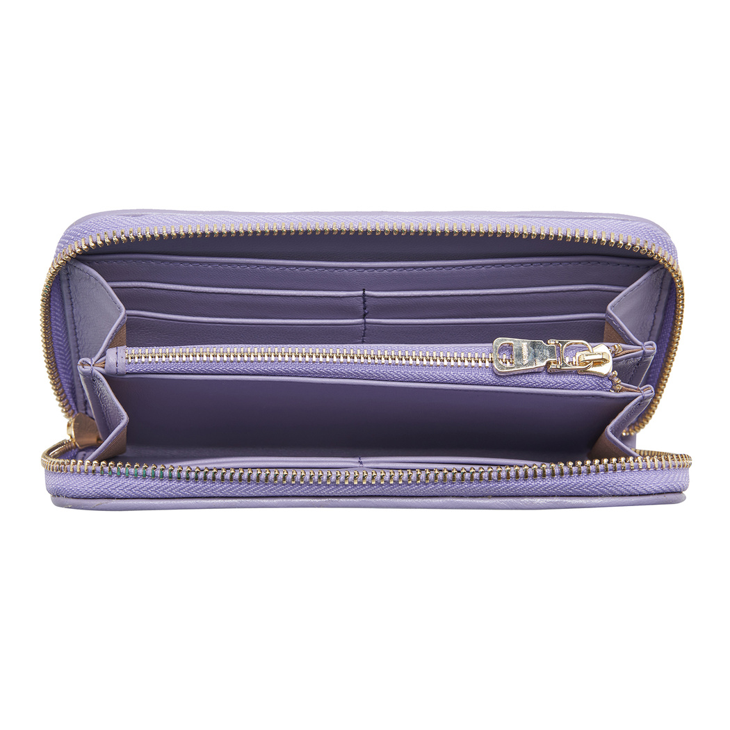 Mor Kapitone Kadın Deri Cüzdan