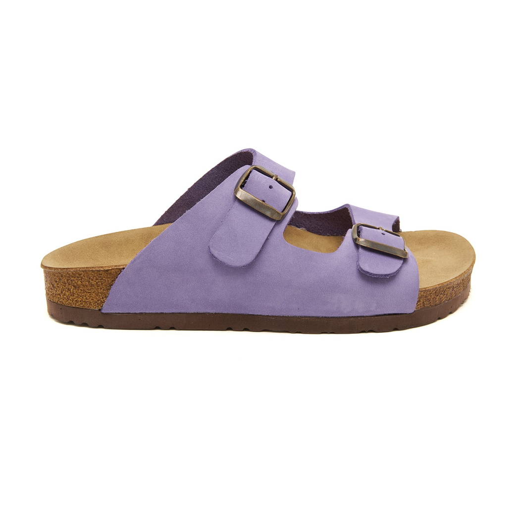 Mor Majori Kadın Deri Terlik