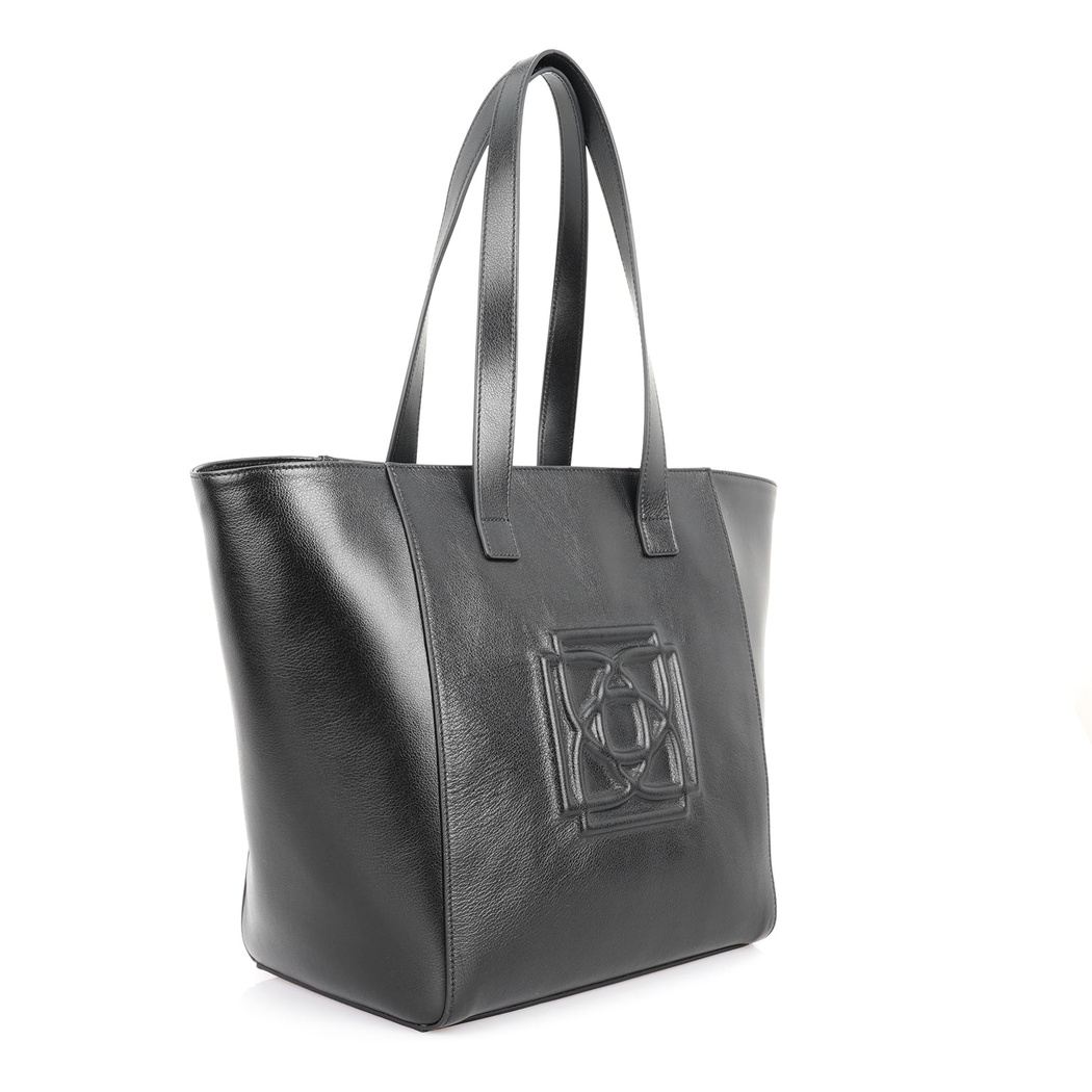 Morgan Siyah Kadın Logolu Deri Omuz Çantası