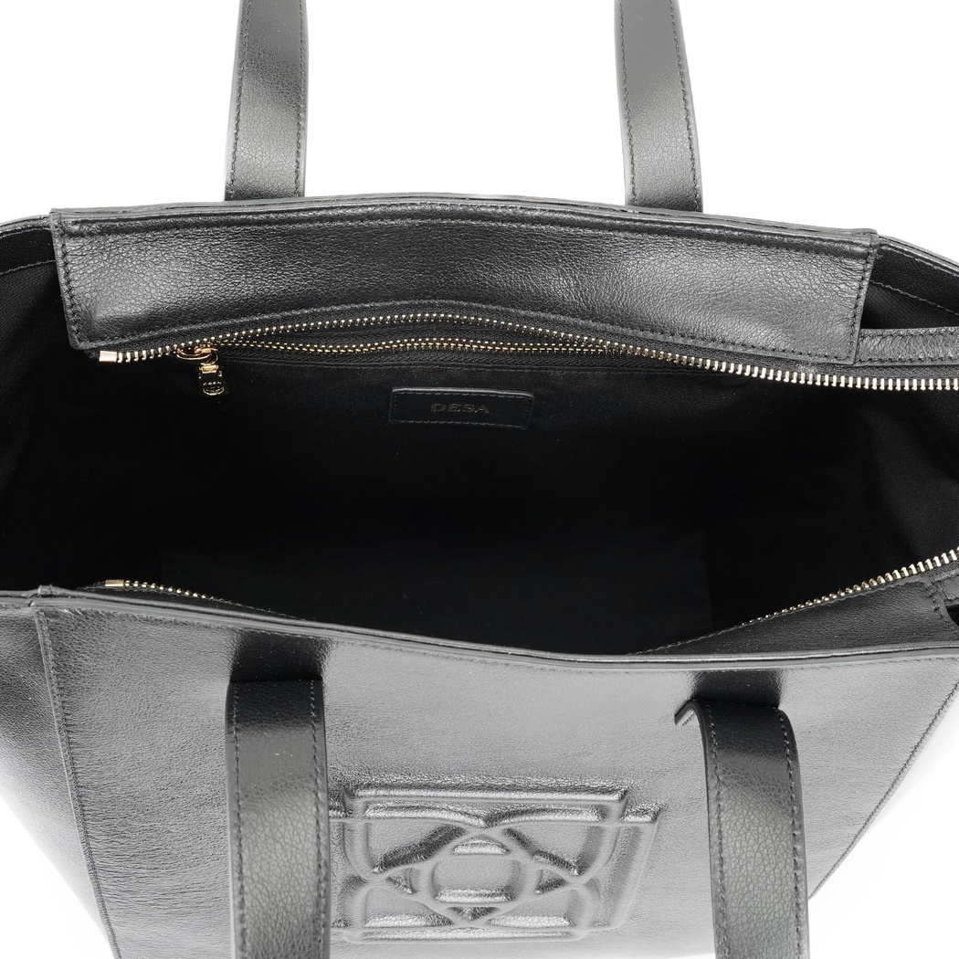 Morgan Siyah Kadın Logolu Deri Omuz Çantası