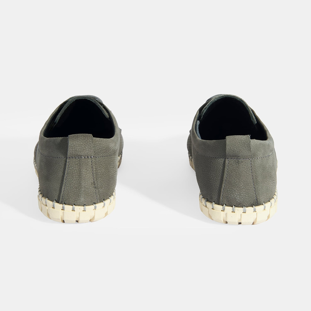 Moriya Gri Erkek Deri Bağcıklı Günlük Ayakkabı