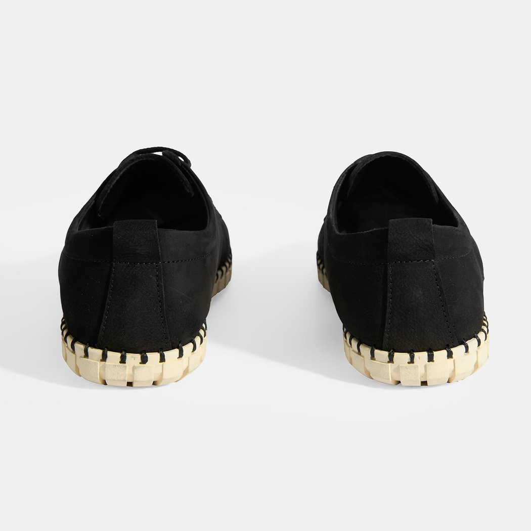 Moriya Siyah Erkek Deri Bağcıklı Günlük Ayakkabı