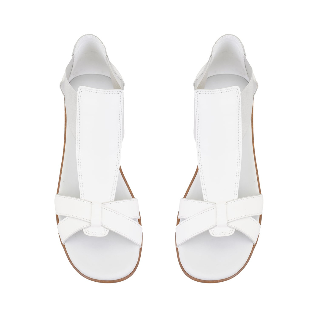 Nadine Beyaz Kadın DesaComfort Deri Sandalet