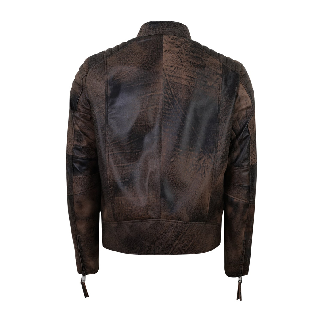 Nancy Kahve Erkek Vintage Deri Mont