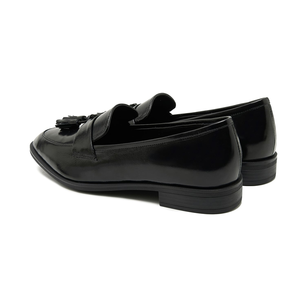 Narciso Siyah Kadın Deri Loafer Günlük Ayakkabı