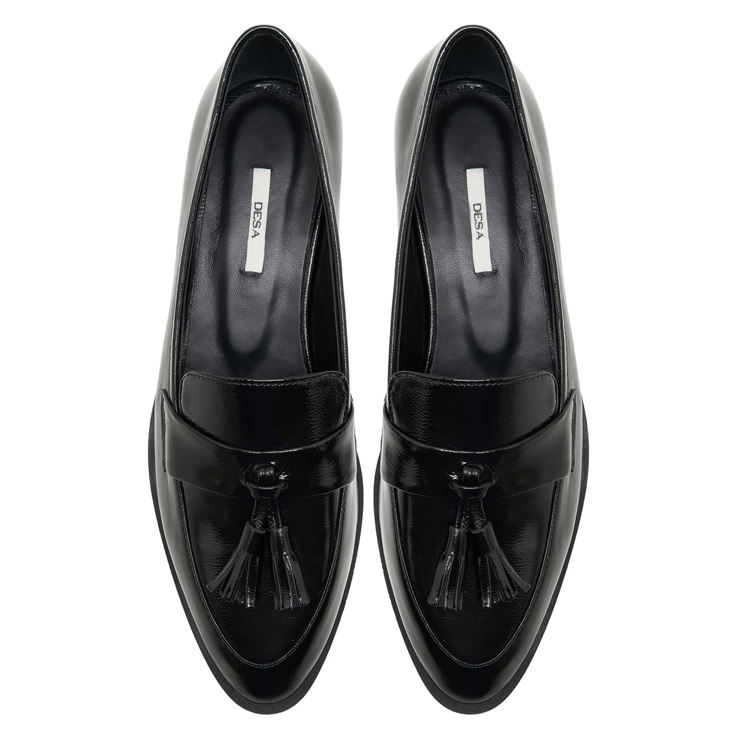 Narciso Siyah Kadın Deri Loafer Günlük Ayakkabı
