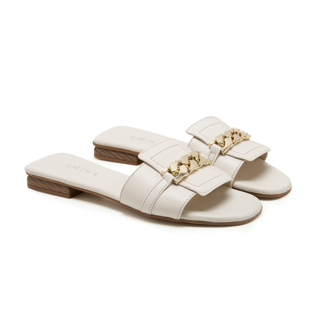 Narciso Zincir Detaylı Kadın Deri Terlik 