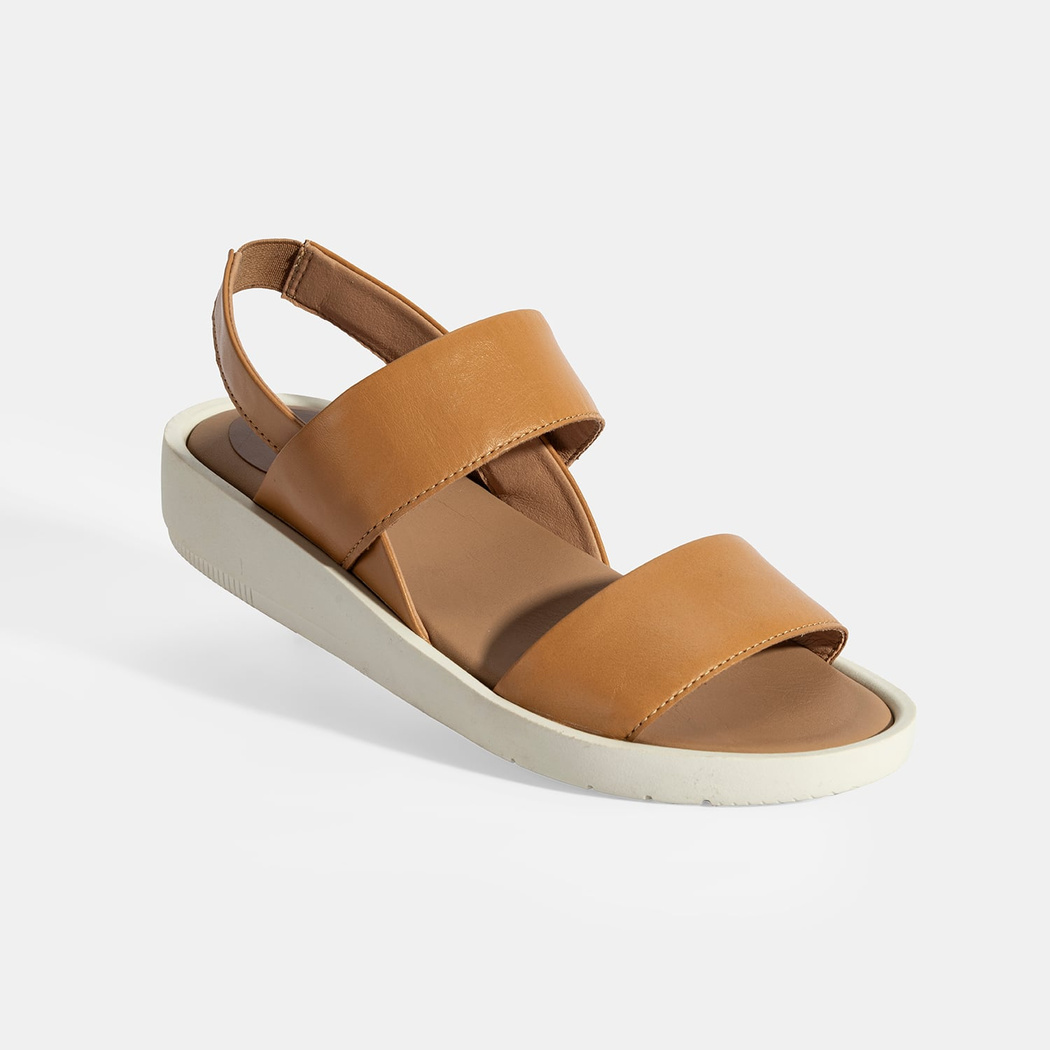 Nicole Sarı Kadın DesaComfort Deri Sandalet