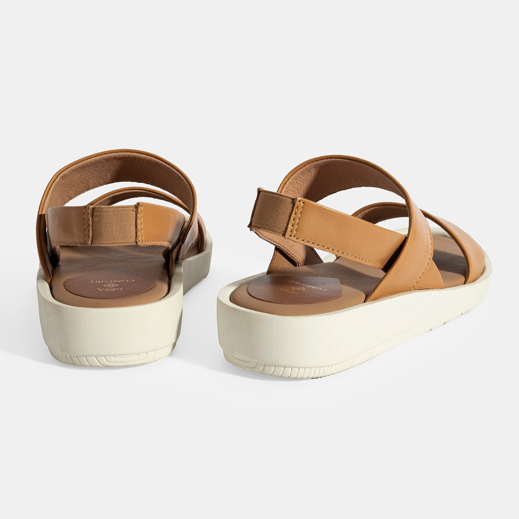 Nicole Sarı Kadın DesaComfort Deri Sandalet