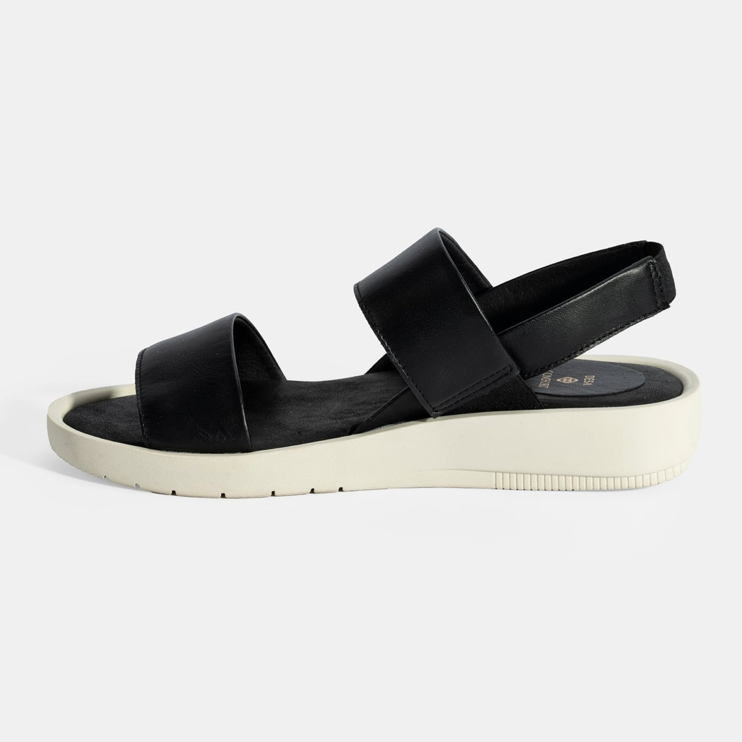 Nicole Siyah Kadın DesaComfort Deri Sandalet