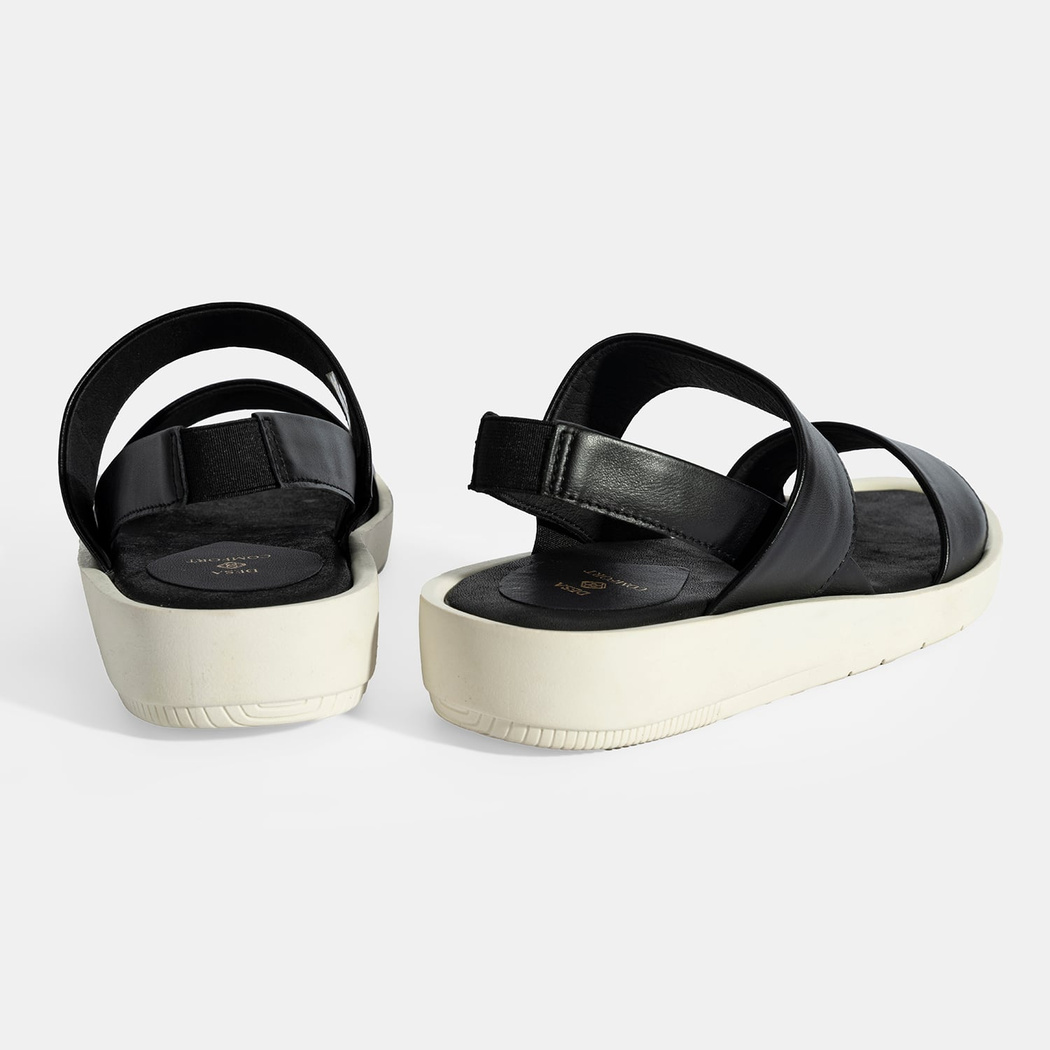 Nicole Siyah Kadın DesaComfort Deri Sandalet