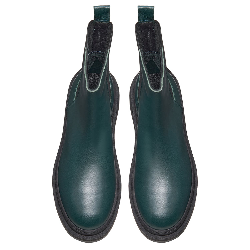 Ninny Haki Kadın Yandan Lastikli Deri Chelsea Bot