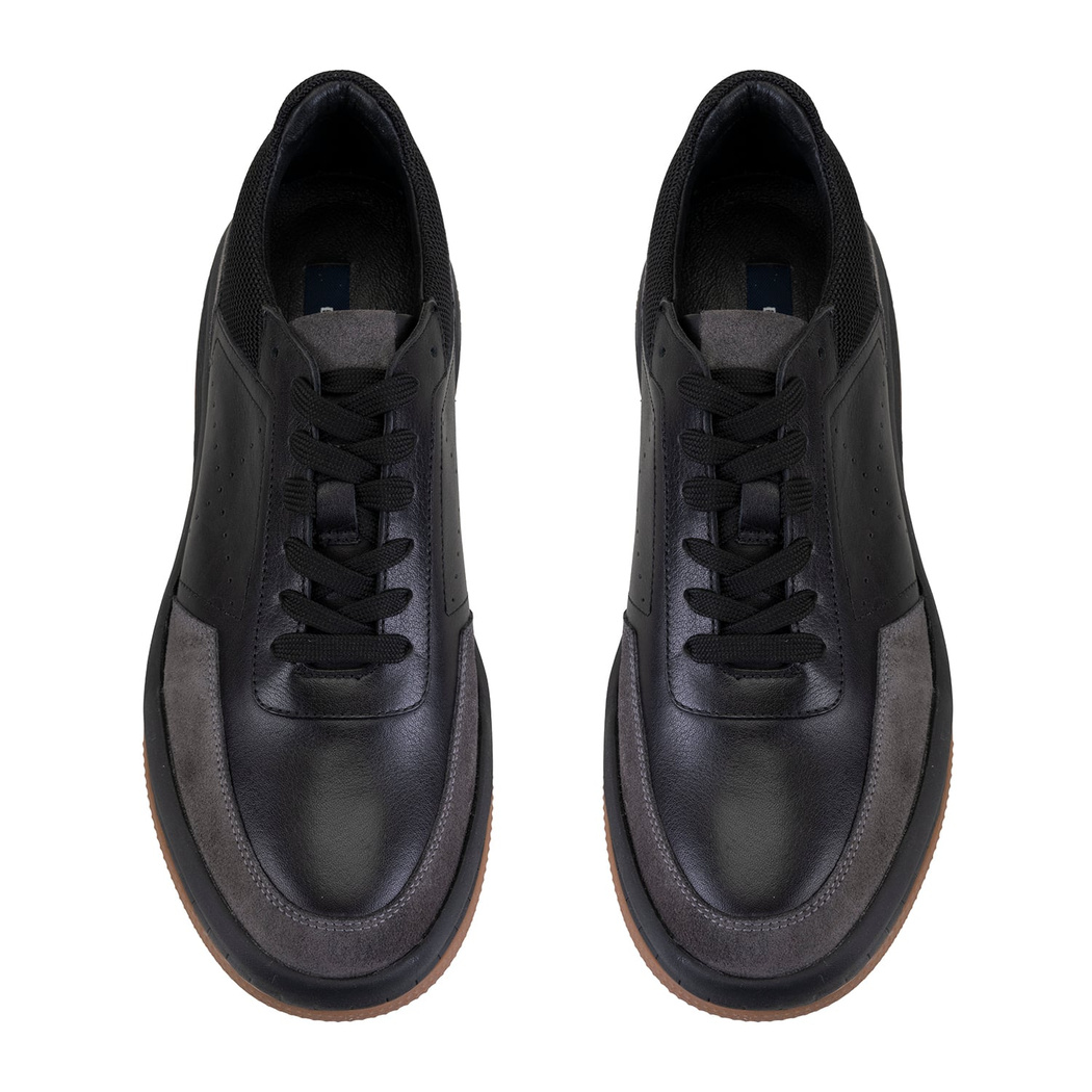 Odella Siyah Erkek Deri Spor Ayakkabı